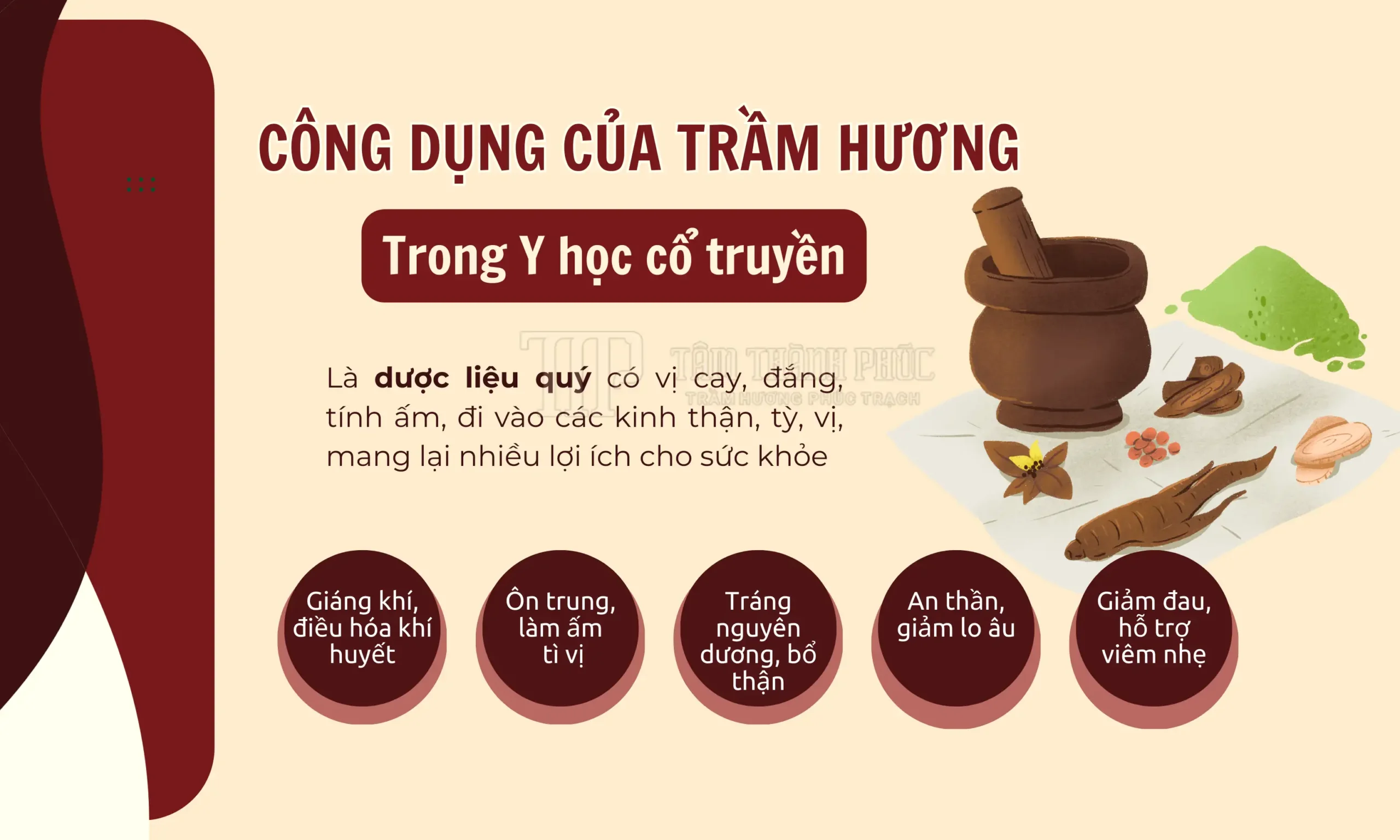 Công dụng của trầm hương trong y học cổ truyền