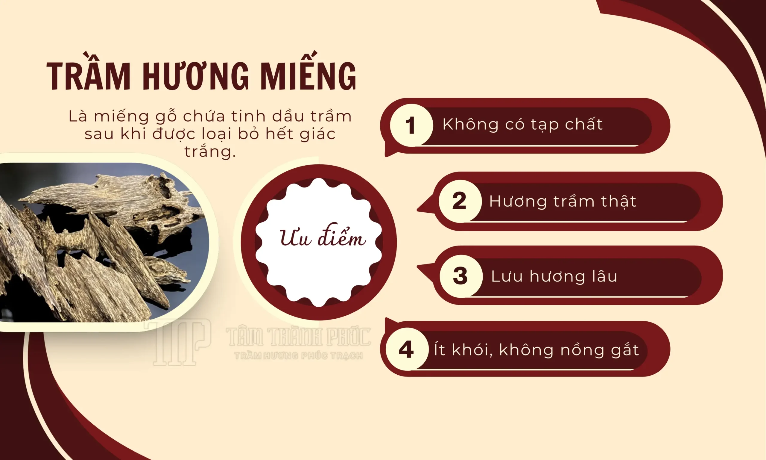 Ưu điểm của trầm hương miếng